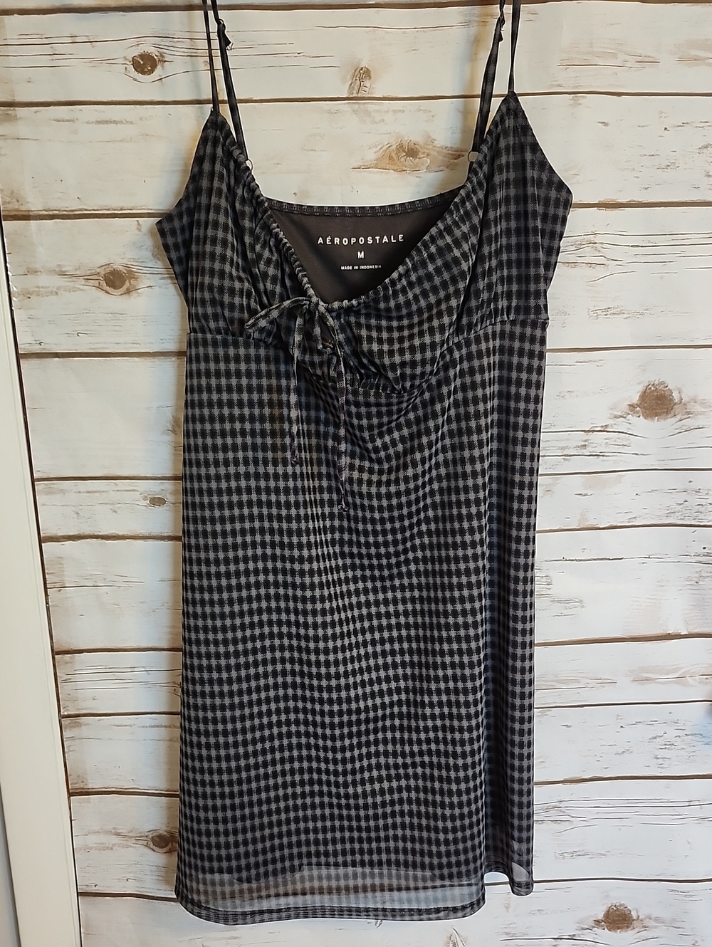 Aeropostale Gray Plaid Mini Dress Medium